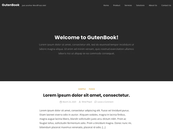 GutenBook — theme screenshot