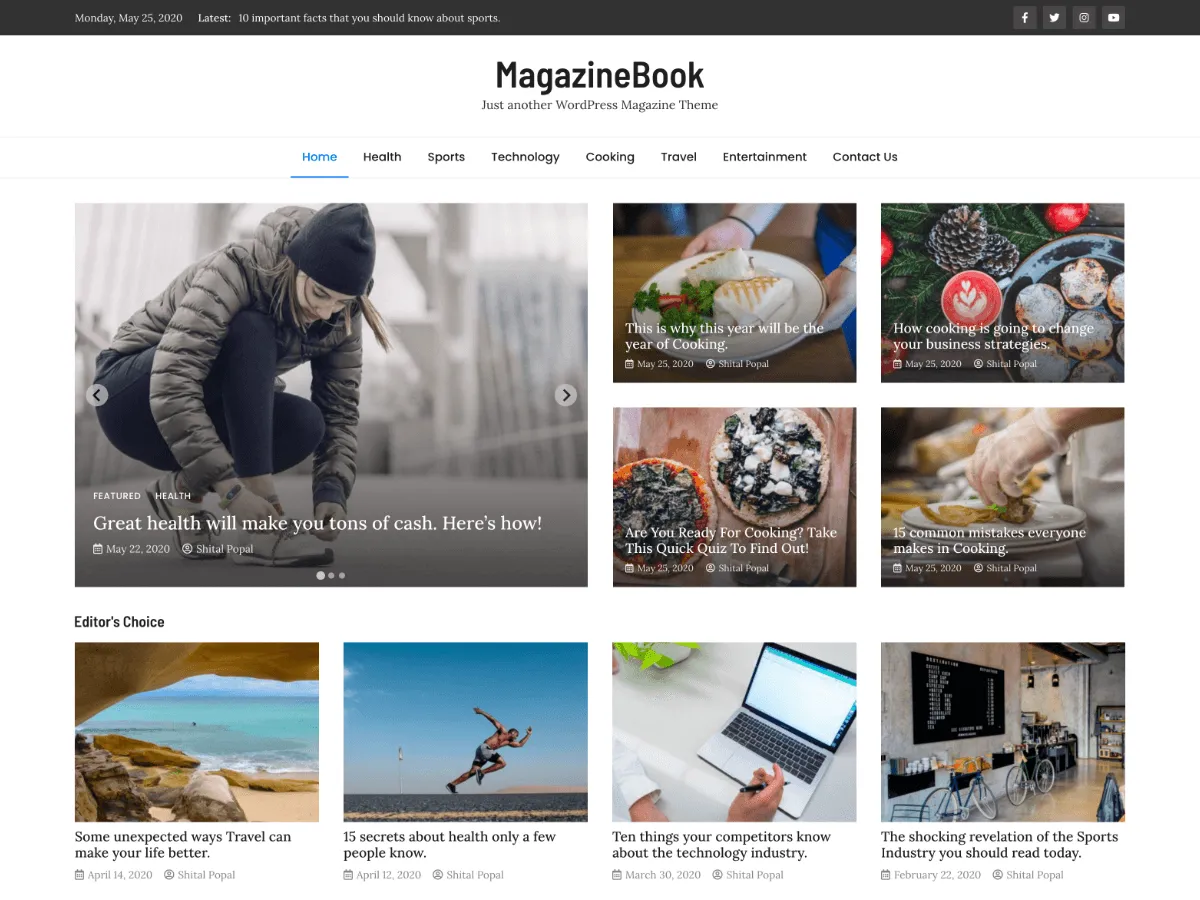 MagazineBook — theme screenshot