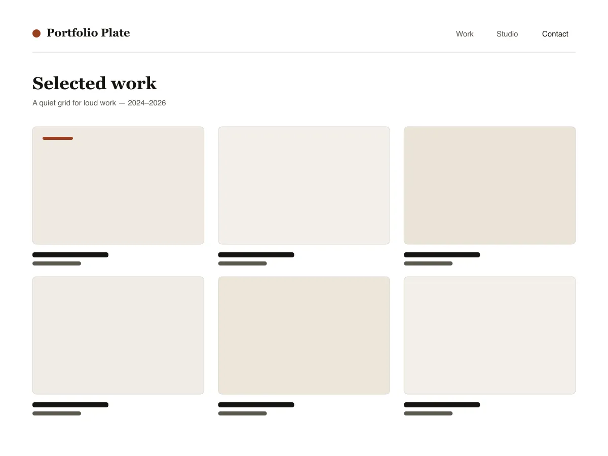Portfolio Plate — theme screenshot